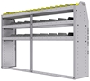 25-7548-3 Profiled back bin separator combo Shelf unit 75"Wide x 15.5"Deep x 48"High with 3 shelves