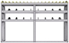 25-7548-3 Profiled back bin separator combo Shelf unit 75"Wide x 15.5"Deep x 48"High with 3 shelves
