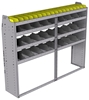 25-7558-4 Profiled back bin separator combo Shelf unit 75"Wide x 15.5"Deep x 58"High with 4 shelves