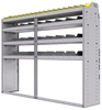 25-7558-4 Profiled back bin separator combo Shelf unit 75"Wide x 15.5"Deep x 58"High with 4 shelves