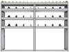 25-7558-4 Profiled back bin separator combo Shelf unit 75"Wide x 15.5"Deep x 58"High with 4 shelves