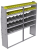 25-7572-5 Profiled back bin separator combo Shelf unit 75"Wide x 15.5"Deep x 72"High with 5 shelves