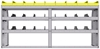 25-7836-3 Profiled back bin separator combo Shelf unit 75"Wide x 18.5"Deep x 36"High with 3 shelves