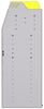 25-7848-3 Profiled back bin separator combo Shelf unit 75"Wide x 18.5"Deep x 48"High with 3 shelves