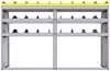 25-7848-3 Profiled back bin separator combo Shelf unit 75"Wide x 18.5"Deep x 48"High with 3 shelves