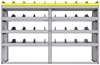 25-7848-4 Profiled back bin separator combo Shelf unit 75"Wide x 18.5"Deep x 48"High with 4 shelves