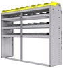 25-7858-4 Profiled back bin separator combo Shelf unit 75"Wide x 18.5"Deep x 58"High with 4 shelves