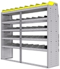 25-7863-5 Profiled back bin separator combo Shelf unit 75"Wide x 18.5"Deep x 63"High with 5 shelves