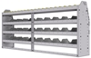 25-8336-4 Profiled back bin separator combo Shelf unit 84"Wide x 13.5"Deep x 36"High with 4 shelves