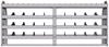 25-8336-4 Profiled back bin separator combo Shelf unit 84"Wide x 13.5"Deep x 36"High with 4 shelves