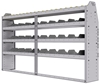 25-8348-4 Profiled back bin separator combo Shelf unit 84"Wide x 13.5"Deep x 48"High with 4 shelves