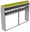 25-8358-3 Profiled back bin separator combo Shelf unit 84"Wide x 13.5"Deep x 58"High with 3 shelves