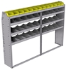 25-8358-4 Profiled back bin separator combo Shelf unit 84"Wide x 13.5"Deep x 58"High with 4 shelves
