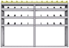 25-8358-4 Profiled back bin separator combo Shelf unit 84"Wide x 13.5"Deep x 58"High with 4 shelves