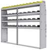 25-8363-4 Profiled back bin separator combo Shelf unit 84"Wide x 13.5"Deep x 63"High with 4 shelves