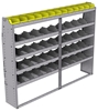 25-8363-5 Profiled back bin separator combo Shelf unit 84"Wide x 13.5"Deep x 63"High with 5 shelves
