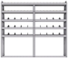 25-8372-5 Profiled back bin separator combo Shelf unit 84"Wide x 13.5"Deep x 72"High with 5 shelves