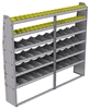 25-8372-6 Profiled back bin separator combo Shelf unit 84"Wide x 13.5"Deep x 72"High with 6 shelves