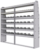 25-8372-6 Profiled back bin separator combo Shelf unit 84"Wide x 13.5"Deep x 72"High with 6 shelves