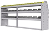 25-8536-3 Profiled back bin separator combo Shelf unit 84"Wide x 15.5"Deep x 36"High with 3 shelves