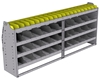 25-8536-4 Profiled back bin separator combo Shelf unit 84"Wide x 15.5"Deep x 36"High with 4 shelves