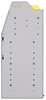 25-8536-4 Profiled back bin separator combo Shelf unit 84"Wide x 15.5"Deep x 36"High with 4 shelves
