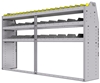 25-8548-3 Profiled back bin separator combo Shelf unit 84"Wide x 15.5"Deep x 48"High with 3 shelves