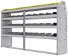 25-8548-4 Profiled back bin separator combo Shelf unit 84"Wide x 15.5"Deep x 48"High with 4 shelves