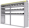 25-8558-4 Profiled back bin separator combo Shelf unit 84"Wide x 15.5"Deep x 58"High with 4 shelves