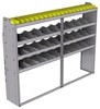 25-8563-4 Profiled back bin separator combo Shelf unit 84"Wide x 15.5"Deep x 63"High with 4 shelves