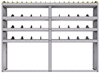 25-8563-4 Profiled back bin separator combo Shelf unit 84"Wide x 15.5"Deep x 63"High with 4 shelves