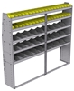 25-8572-5 Profiled back bin separator combo Shelf unit 84"Wide x 15.5"Deep x 72"High with 5 shelves