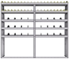 25-8572-5 Profiled back bin separator combo Shelf unit 84"Wide x 15.5"Deep x 72"High with 5 shelves