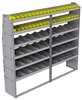 25-8572-6 Profiled back bin separator combo Shelf unit 84"Wide x 15.5"Deep x 72"High with 6 shelves