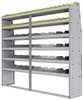 25-8572-6 Profiled back bin separator combo Shelf unit 84"Wide x 15.5"Deep x 72"High with 6 shelves