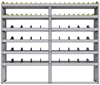 25-8572-6 Profiled back bin separator combo Shelf unit 84"Wide x 15.5"Deep x 72"High with 6 shelves