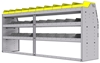 25-8836-3 Profiled back bin separator combo Shelf unit 84"Wide x 18.5"Deep x 36"High with 3 shelves