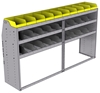 25-8848-3 Profiled back bin separator combo Shelf unit 84"Wide x 18.5"Deep x 48"High with 3 shelves