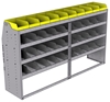 25-8848-4 Profiled back bin separator combo Shelf unit 84"Wide x 18.5"Deep x 48"High with 4 shelves