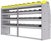 25-8848-4 Profiled back bin separator combo Shelf unit 84"Wide x 18.5"Deep x 48"High with 4 shelves