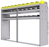 25-8858-3 Profiled back bin separator combo Shelf unit 84"Wide x 18.5"Deep x 58"High with 3 shelves