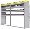 25-8858-4 Profiled back bin separator combo Shelf unit 84"Wide x 18.5"Deep x 58"High with 4 shelves