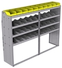 25-8863-4 Profiled back bin separator combo Shelf unit 84"Wide x 18.5"Deep x 63"High with 4 shelves