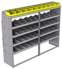 25-8863-5 Profiled back bin separator combo Shelf unit 84"Wide x 18.5"Deep x 63"High with 5 shelves
