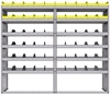 25-8872-6 Profiled back bin separator combo Shelf unit 84"Wide x 18.5"Deep x 72"High with 6 shelves