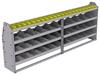 25-9336-4 Profiled back bin separator combo Shelf unit 94"Wide x 13.5"Deep x 36"High with 4 shelves