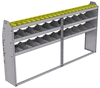 25-9348-3 Profiled back bin separator combo Shelf unit 94"Wide x 13.5"Deep x 48"High with 3 shelves