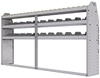 25-9348-3 Profiled back bin separator combo Shelf unit 94"Wide x 13.5"Deep x 48"High with 3 shelves