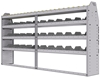 25-9348-4 Profiled back bin separator combo Shelf unit 94"Wide x 13.5"Deep x 48"High with 4 shelves