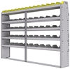 25-9363-5 Profiled back bin separator combo Shelf unit 94"Wide x 13.5"Deep x 63"High with 5 shelves